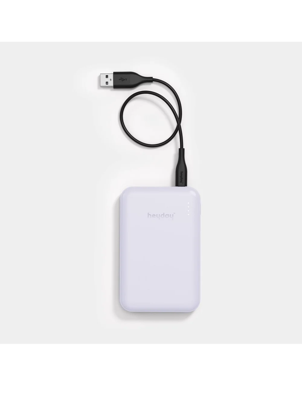 heyday Portable Power Bank in Light Purple - Dual USB Ports
